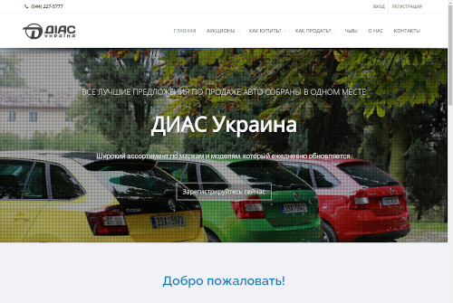 Сайт онлайн-аукциона &laquo;ДИАС Украина&raquo;